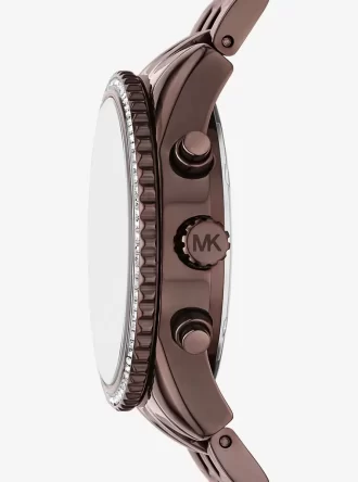 Mini Bryant Pavé Brown-Tone Watch
