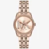 Mini Bryant Pavé Logo Rose Gold-Tone Watch