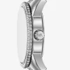 Mini Bryant Pavé Logo Silver-Tone Watch