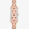 Mini Empire Pavé Rose Gold-Tone Bangle Watch