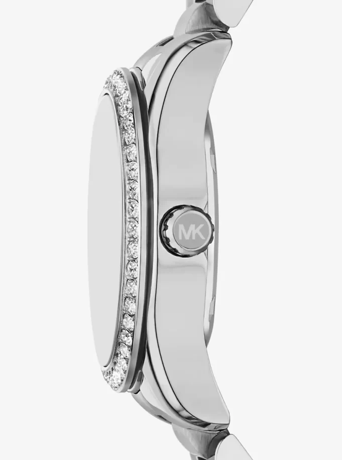 Mini Lexington Pavé Silver-Tone Watch