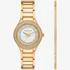 Mini Sylvia Pavé Gold-Tone Watch and Bracelet Gift Set Mini Sylvia Pavé Gold-Tone Watch and Bracelet Gift Set