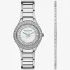 Mini Sylvia Pavé Silver-Tone Watch and Bracelet Gift Set Mini Sylvia Pavé Silver-Tone Watch and Bracelet Gift Set