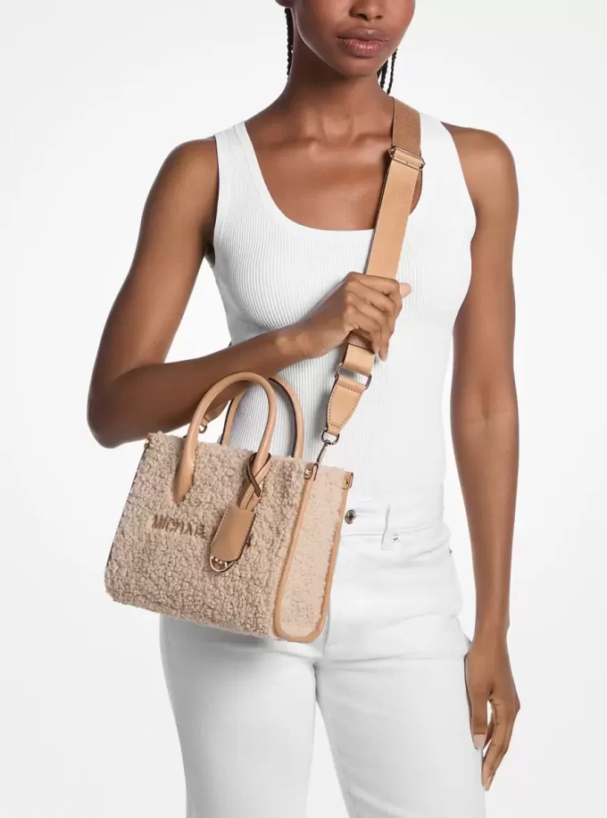 Mirella Small Faux Shearling Crossbody Bag