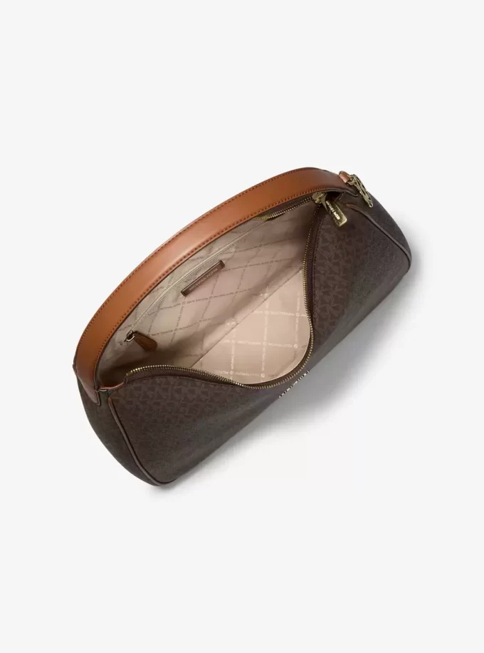 Nayla Medium Signature Logo Shoulder Bag Nayla Medium Signature Logo Shoulder Bag