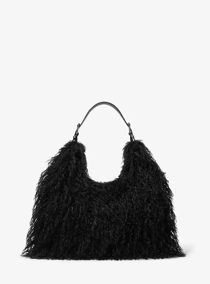 Nolita Large Faux Shearling Hobo Shoulder Bag