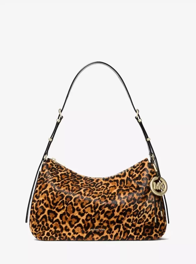 Nolita Medium Leopard Print Calf Hair Shoulder Bag Nolita Medium Leopard Print Calf Hair Shoulder Bag