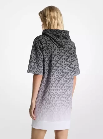 Ombré Signature Logo Cotton Terry Hoodie Dress Ombré Signature Logo Cotton Terry Hoodie Dress