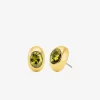 Oval Stone Stud Earrings