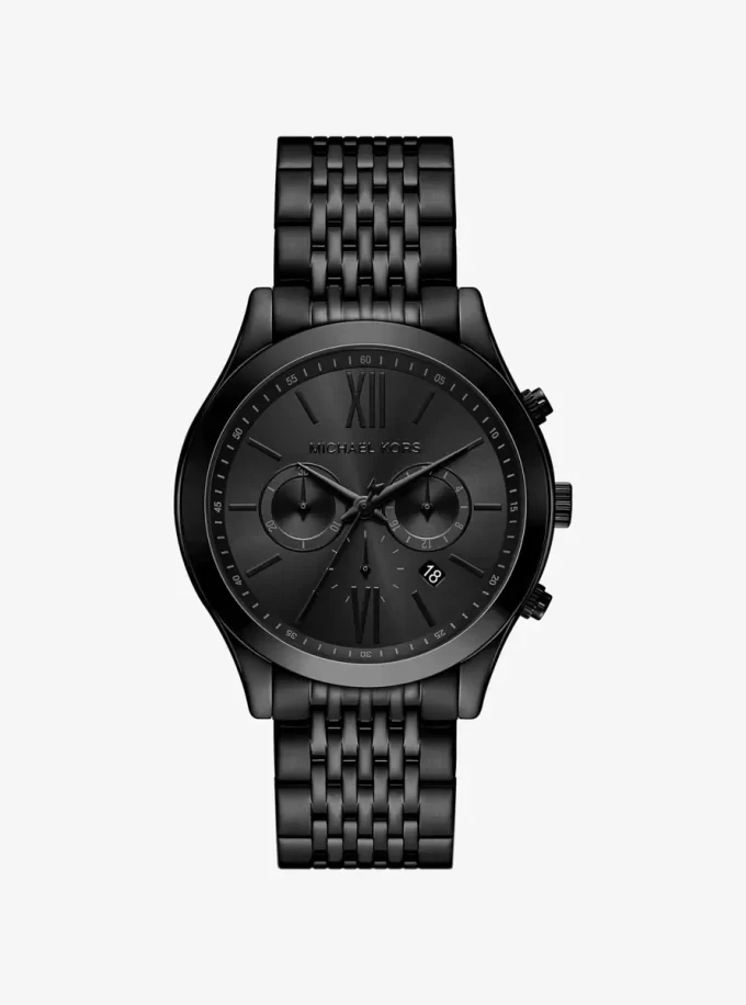 Oversized Aspyn Black-Tone Watch Oversized Aspyn Black-Tone Watch
