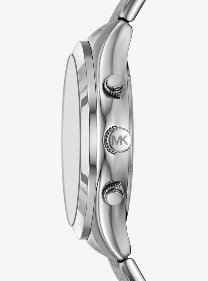 Oversized Aspyn Silver-Tone Watch Oversized Aspyn Silver-Tone Watch