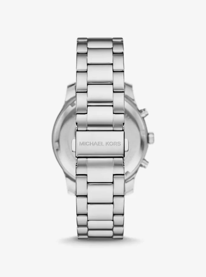 Oversized Berkley Pavé Silver-Tone Watch Oversized Berkley Pavé Silver-Tone Watch