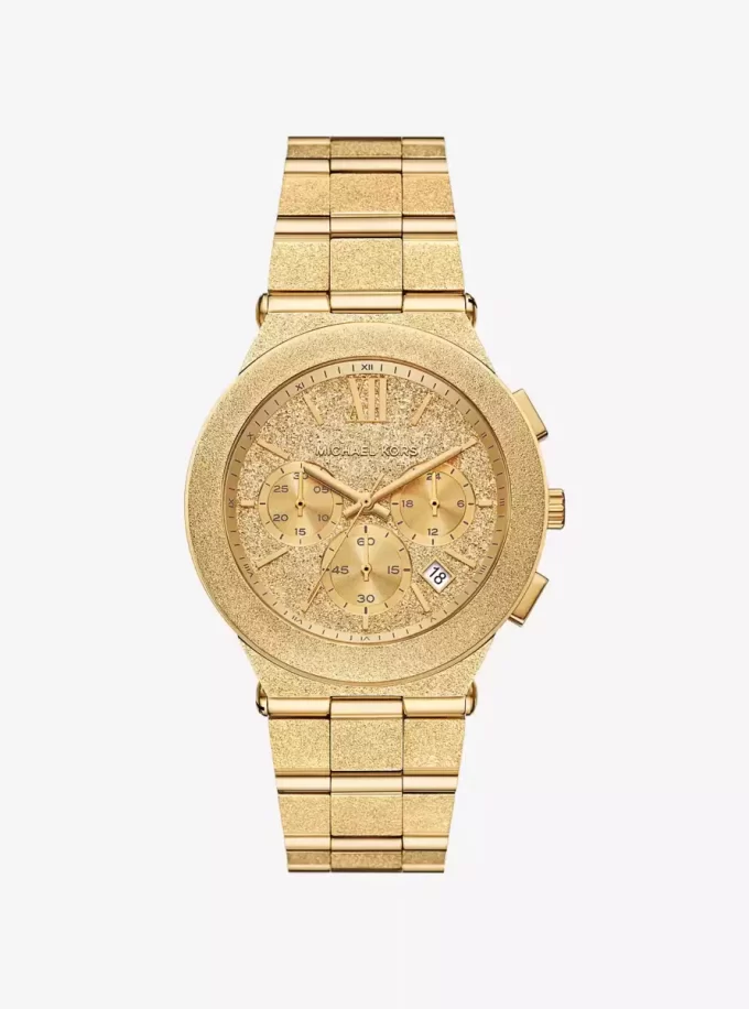 Oversized Billie Frosted Gold-Tone Watch Oversized Billie Frosted Gold-Tone Watch