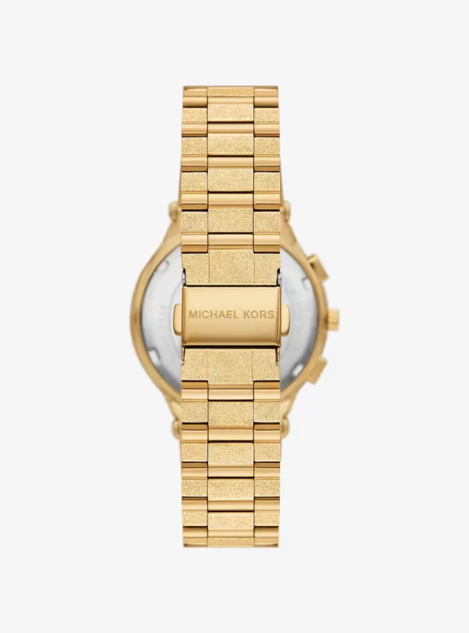 Oversized Billie Frosted Gold-Tone Watch Oversized Billie Frosted Gold-Tone Watch