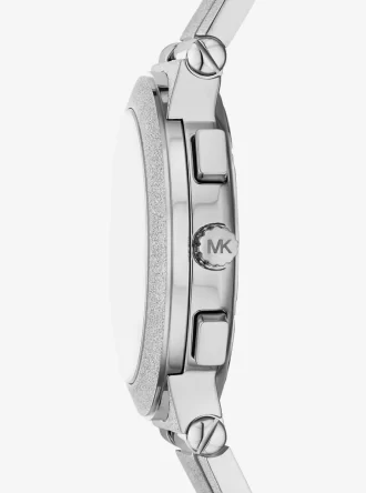 Oversized Billie Frosted Silver-Tone Watch