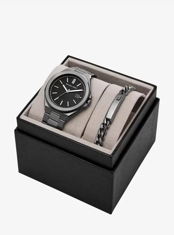 Oversized Callum Gunmetal-Tone Watch and Jewelry Gift Set Oversized Callum Gunmetal-Tone Watch and Jewelry Gift Set