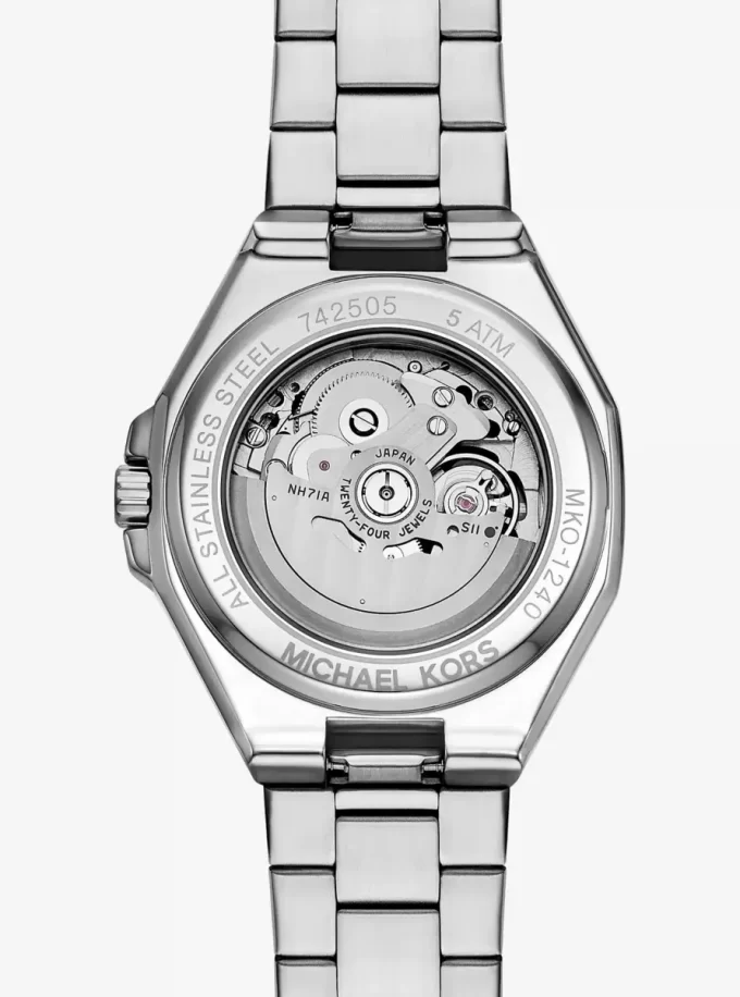 Oversized Callum Pavé Silver-Tone Watch Oversized Callum Pavé Silver-Tone Watch