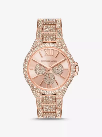 Oversized Camille Pavé Rose Gold-Tone Watch