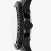 Oversized Everest Pavé Black-Tone Watch