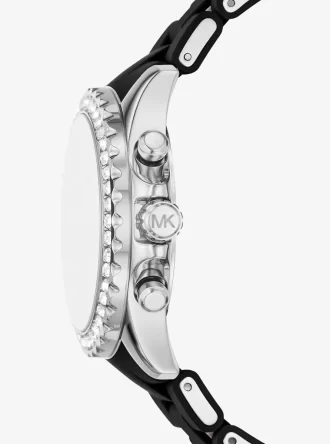 Oversized Everest Pavé Silver-Tone Watch