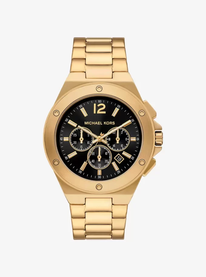Oversized Lennox Gold-Tone Watch Oversized Lennox Gold-Tone Watch