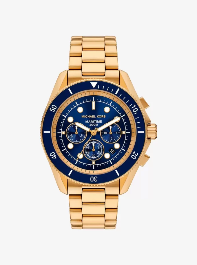 Oversized Maritime Gold-Tone Watch Oversized Maritime Gold-Tone Watch