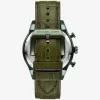 Oversized Panorama Olive-Tone and Crocodile Embossed Leather Watch Oversized Panorama Olive-Tone and Crocodile Embossed Leather Watch