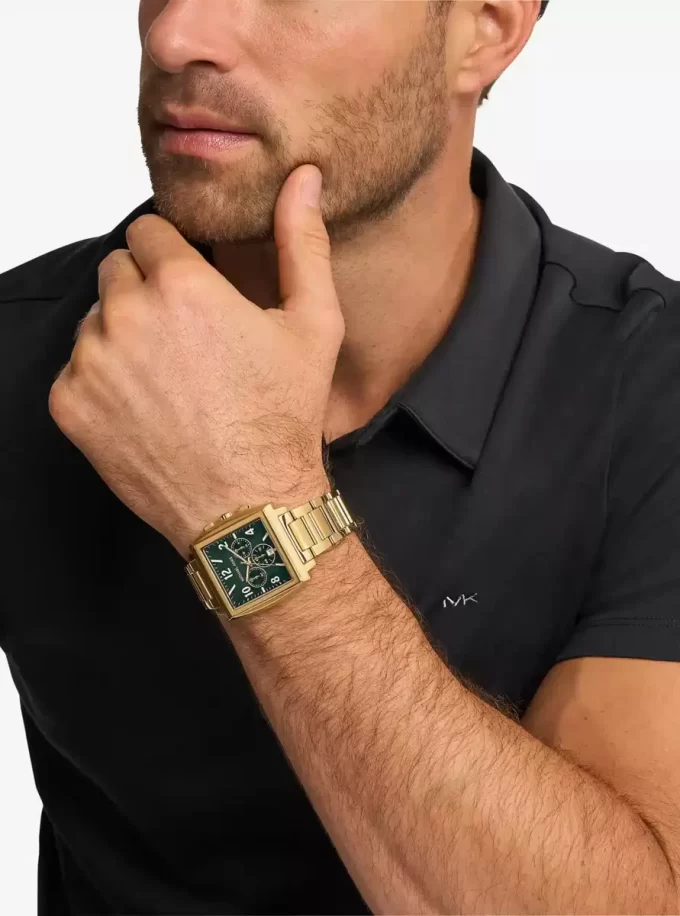 Oversized Rhys Gold-Tone Watch Oversized Rhys Gold-Tone Watch