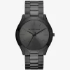 Oversized Slim Runway Black-Tone Watch