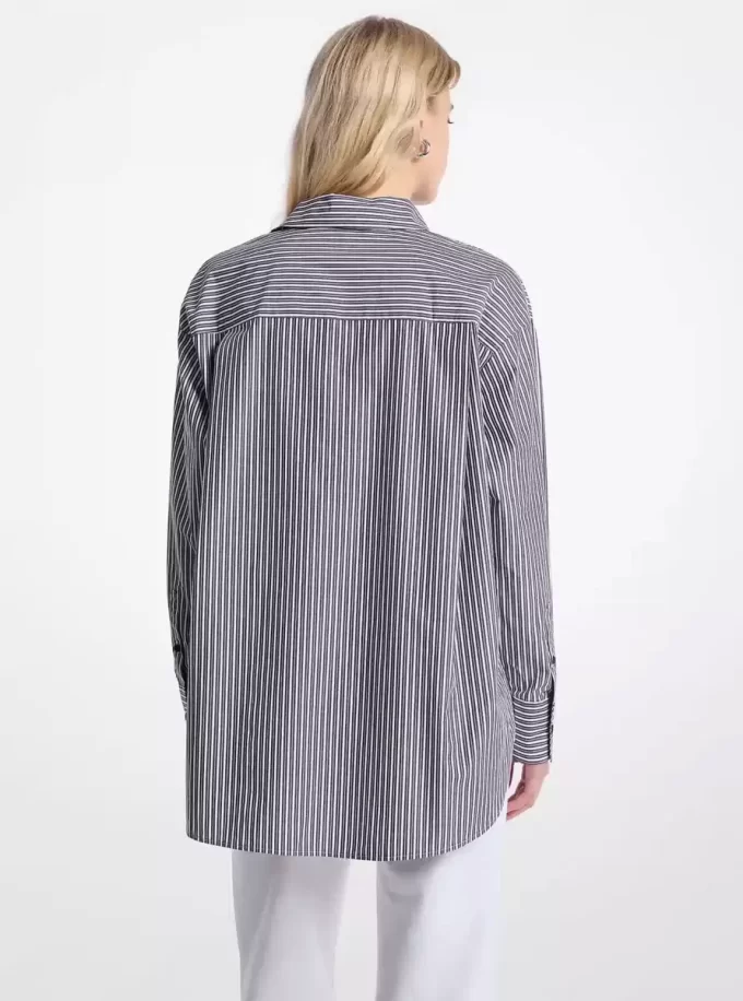 Oversized Striped Cotton Poplin Shirt Oversized Striped Cotton Poplin Shirt