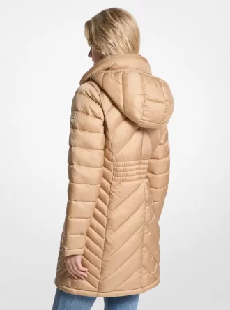 Packable Quilted Nylon Puffer Coat