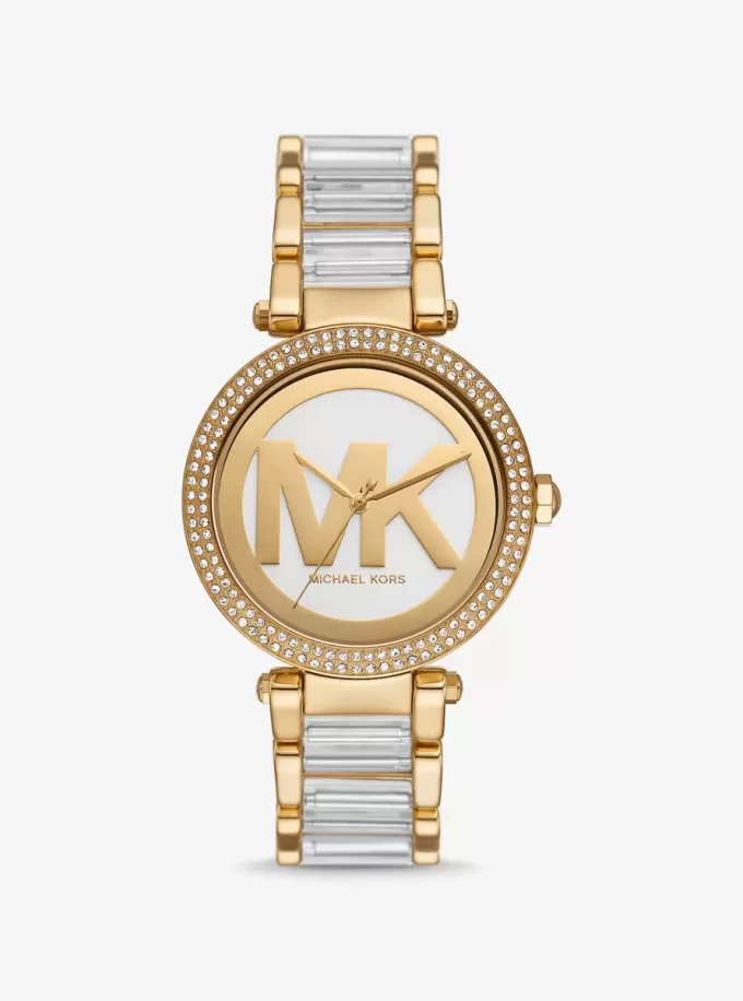 Parker Pavé Gold-Tone Acetate Watch Parker Pavé Gold-Tone Acetate Watch