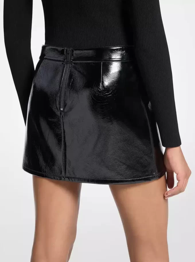 Patent Micro Mini Skirt