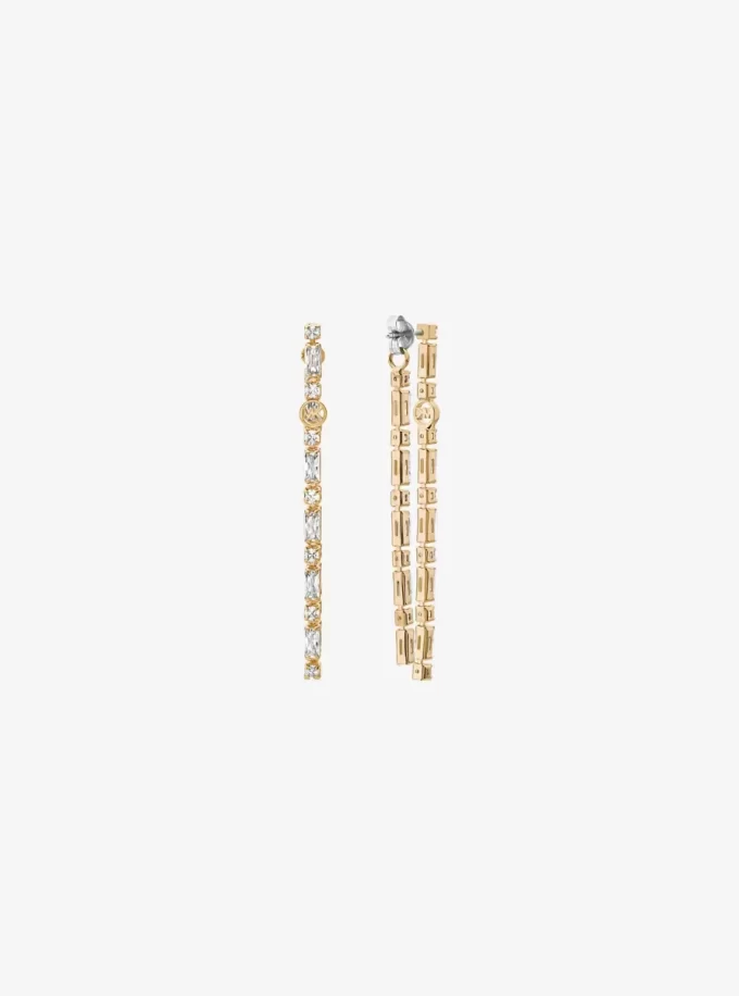 Pavé Baguette Drop Earrings Pavé Baguette Drop Earrings