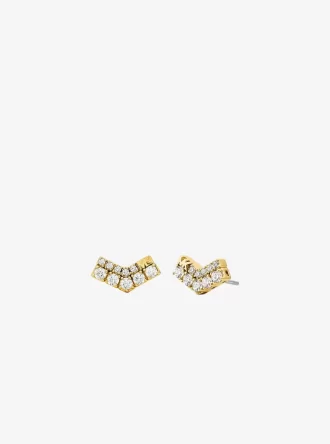 Pavé Chevron Stud Earrings