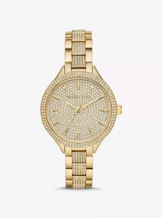 Pavé Gold-Tone Watch