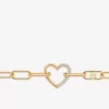 Pavé Heart Curb-Link Bracelet Pavé Heart Curb-Link Bracelet