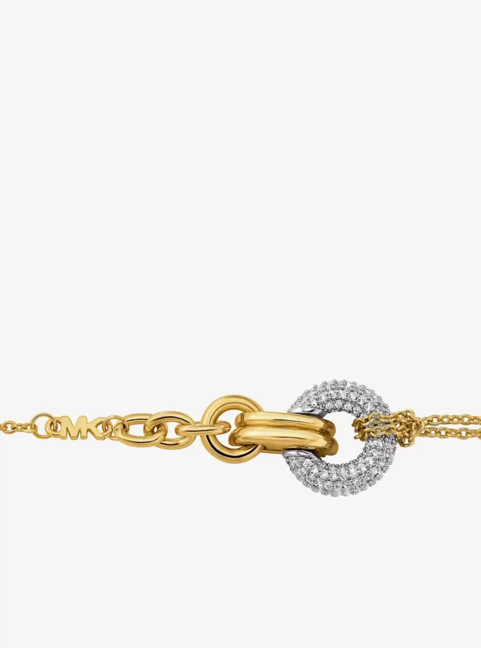 Pavé Interlocking Hoop Bracelet