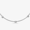 Pavé Precious Metal-Plated Sterling Silver Necklace Pavé Precious Metal-Plated Sterling Silver Necklace