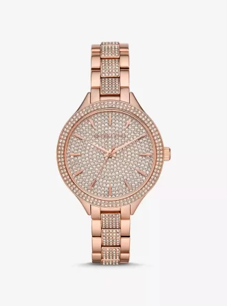 Pavé Rose Gold-Tone Watch