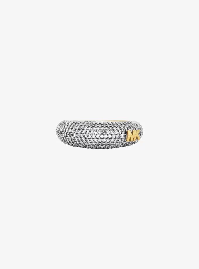 Pavé Two-Tone Dome Ring