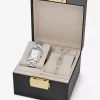 Petite Emery Silver-Tone Watch and Jewelry Gift Set