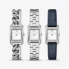 Petite Monroe Silver-Tone and Crocodile-Embossed Leather Watch Strap Set Petite Monroe Silver-Tone and Crocodile-Embossed Leather Watch Strap Set
