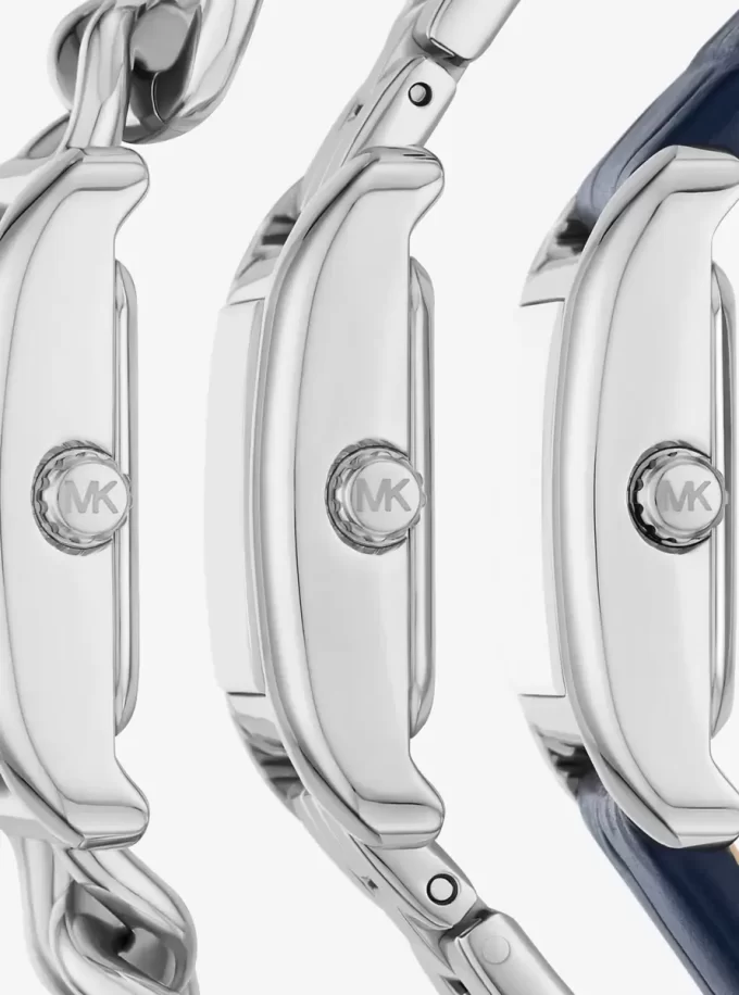 Petite Monroe Silver-Tone and Crocodile-Embossed Leather Watch Strap Set Petite Monroe Silver-Tone and Crocodile-Embossed Leather Watch Strap Set