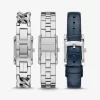 Petite Monroe Silver-Tone and Crocodile-Embossed Leather Watch Strap Set Petite Monroe Silver-Tone and Crocodile-Embossed Leather Watch Strap Set