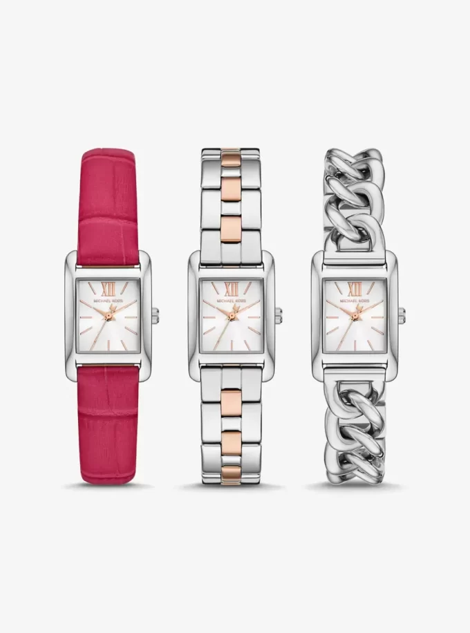 Petite Monroe Two-Tone and Crocodile-Embossed Leather Watch Strap Set Petite Monroe Two-Tone and Crocodile-Embossed Leather Watch Strap Set