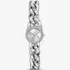 Petite Pavé Silver-Tone Chain-Link Watch Petite Pavé Silver-Tone Chain-Link Watch