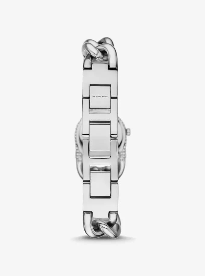 Petite Pavé Silver-Tone Chain-Link Watch Petite Pavé Silver-Tone Chain-Link Watch