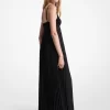 Pleated Georgette Maxi Dress