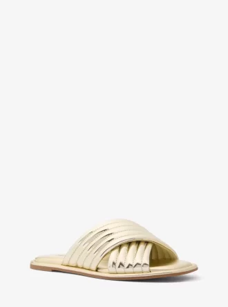 Portia Metallic Slide Sandal Portia Metallic Slide Sandal
